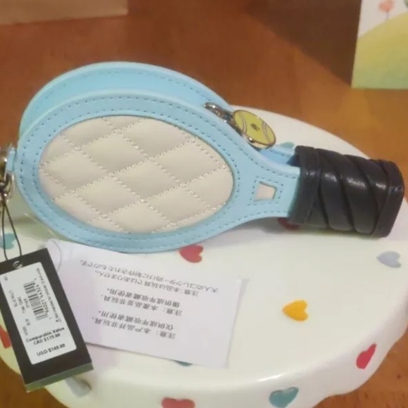 KATE SPADE Grand Slam Small 3D Tennis Racquet Coin Purse - Picture 4 of 6